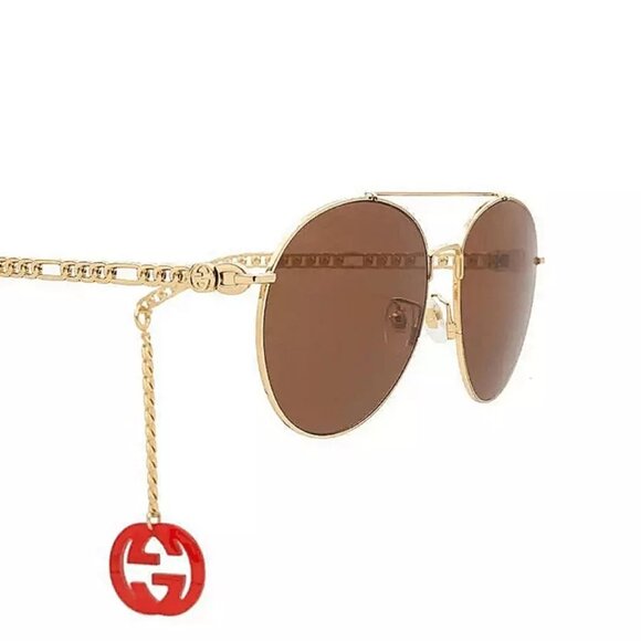 Gucci 61MM GG Charm Aviator Sunglasses GG0725S main image 12
